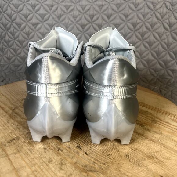Nike Vapor Edge Elite 360 2 Cleats Men's 10 Football Silver Black Shoes NWOT - Picture 4 of 7